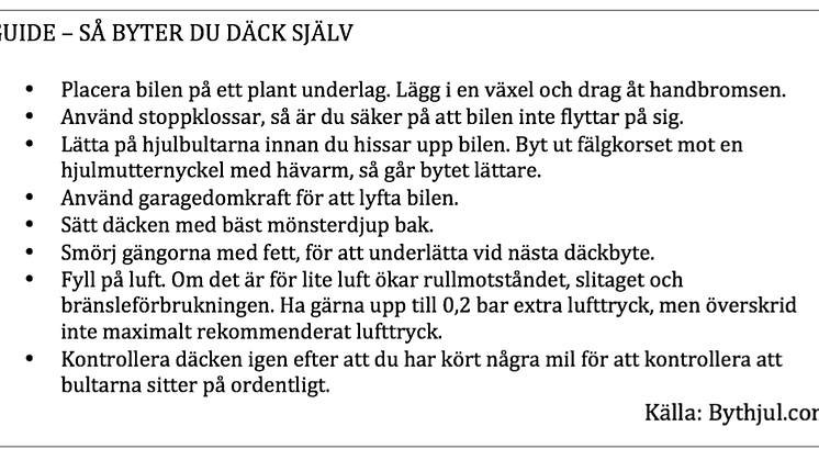 Guide - så byter du däck