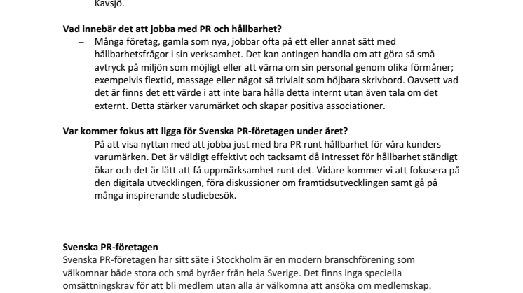 Stefan Kavsjö ny ordförande i Svenska PR-företagen