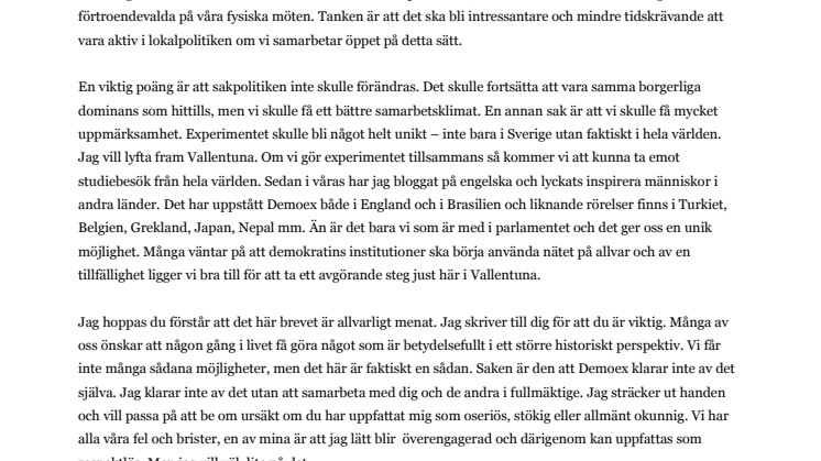 Brevet till de folkvalda
