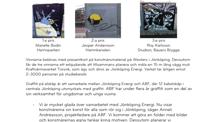 Vinnande kabelskåp belönas