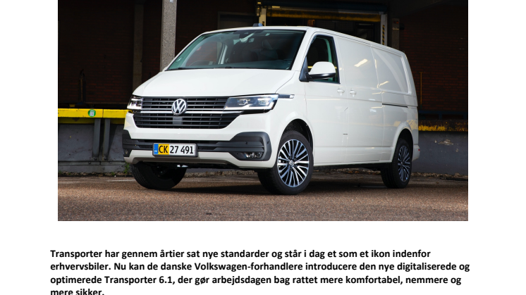 Varebilernes ikon – den nye Transporter 6.1 er landet i Danmark til priser fra 173.977 kr.