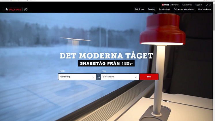 MTR Express webb utsedd till landets främsta 