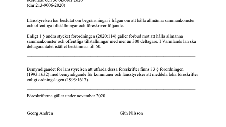 Begränsning 50 deltagare