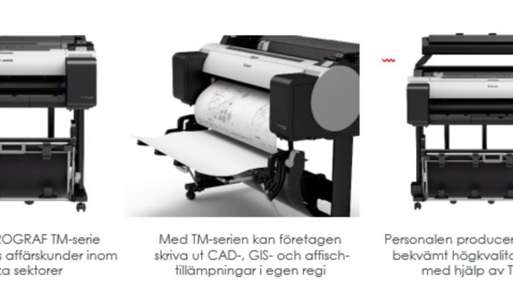 Canon lanserar PROGRAF TM-serien – högkvalitativ storformatsutskrift on-demand för många olika arbetsmiljöer, inklusive företag, detaljhandel och utbildning