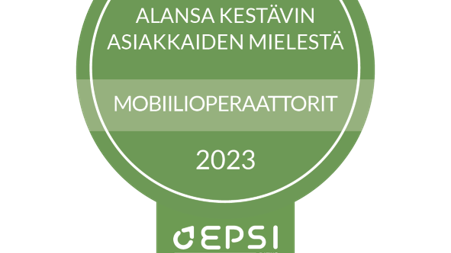 EPSI Kestävyysindeksi Mobiilioperaattorit 2023 mitali