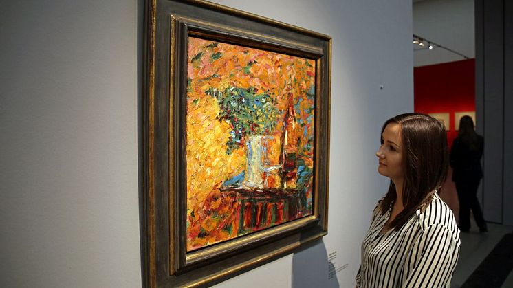 Noldes Werk "Stilleben, Jena" (1907) ist Teil der Ausstellung "Nolde und die Brücke" im Museum der bildenden Künste Leipzig