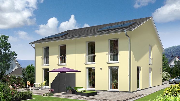 Neu bei Town & Country Haus: Schlankes Doppelhaus für kleine Grundstücke – Das Doppelhaus Aura 125