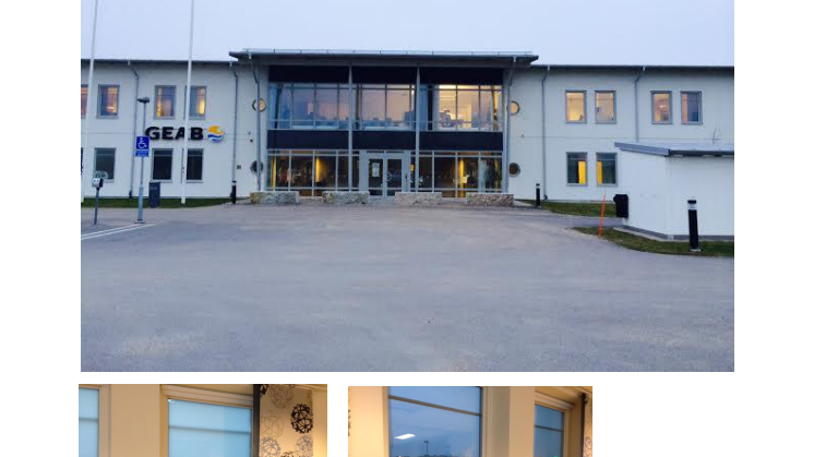 Digitalt insynsskydd monterat till kontrollrum på GEAB Gotland