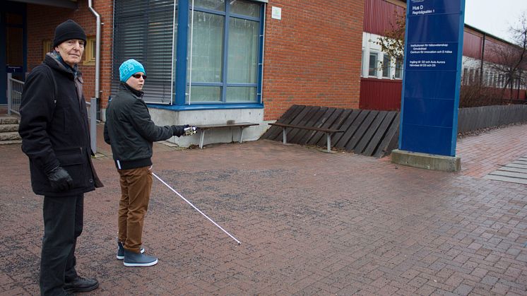 Laser i handen hjälp för synskadade