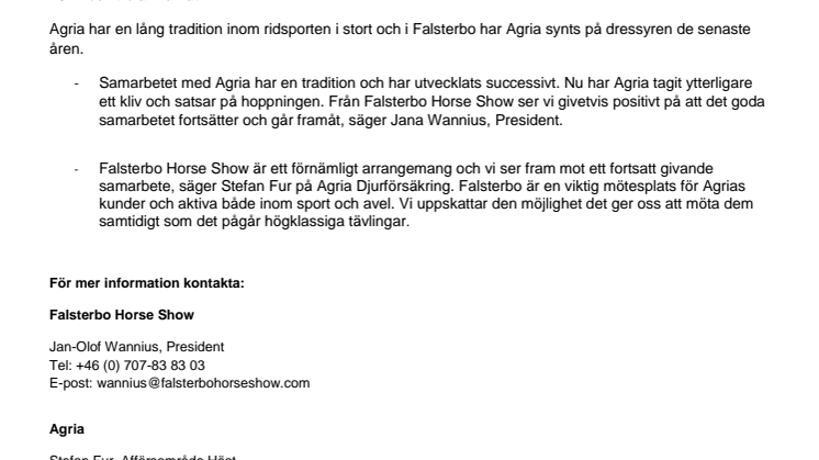 Agria tar ytterligare ett kliv i Falsterbo