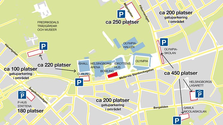 Nu rustar vi upp parkeringen vid Idrottens hus