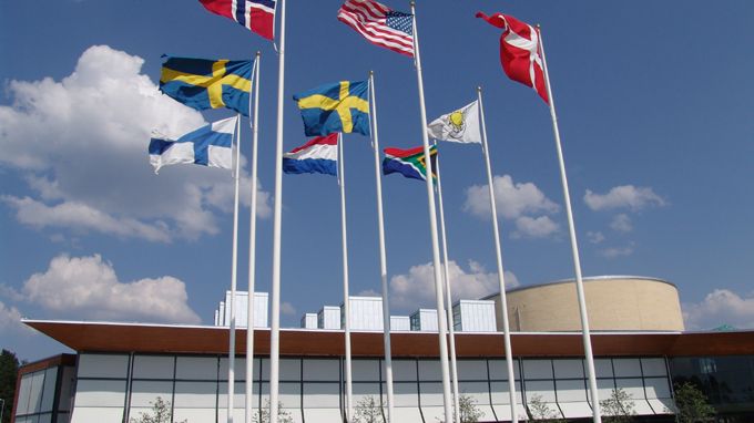 Europeiska flaggor vid Karlstads universitet