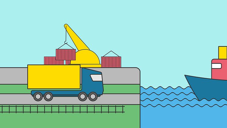 Hogia Moveit kopplar ihop informationen mellan åkerier, rederier och terminaler för effektivare transportplaneringen till och från terminalen. 