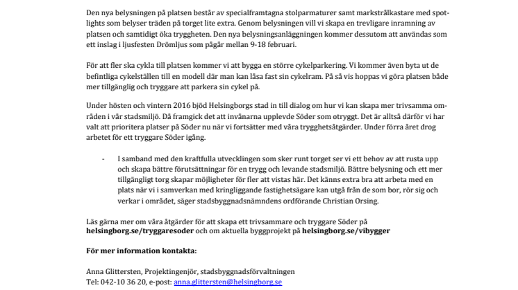 Vi sätter ljus på Mäster Palms plats