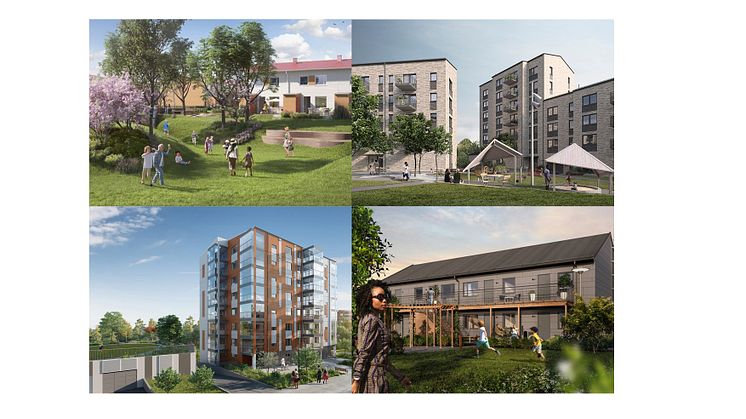 I Bergsjön tillförs en blandning av småhus och flerfamiljshus som ger nya bostadsmöjligheter.