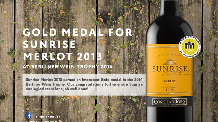 Guld till Sunrise Merlot