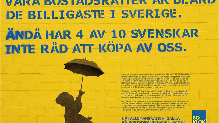 BoKlok annons 2018: Låt allemansrätten gälla på bostadsmarknaden