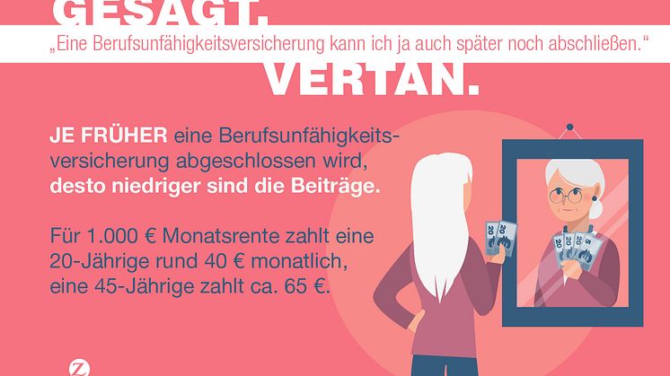 Irrtum Nr. 4 "Eine Berufsunfähigkeitsversicherung kann ich auch später abschließen."