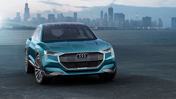 Audi e-tron quattro concept - static front right side - electric green