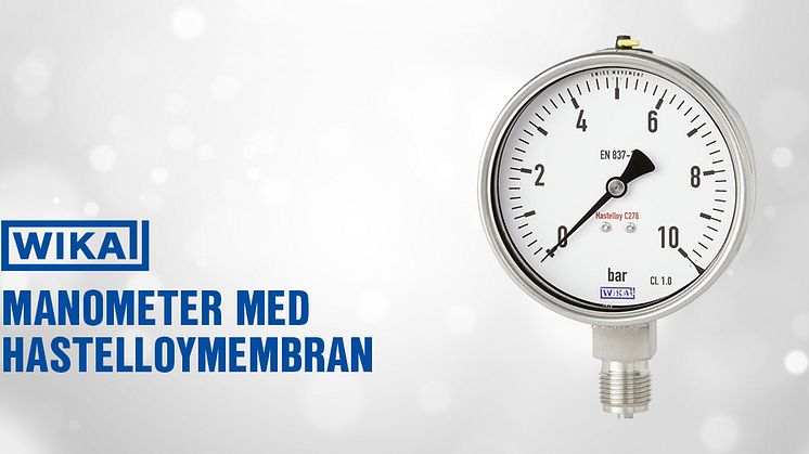 Manometer med hastelloymembran från WIKA
