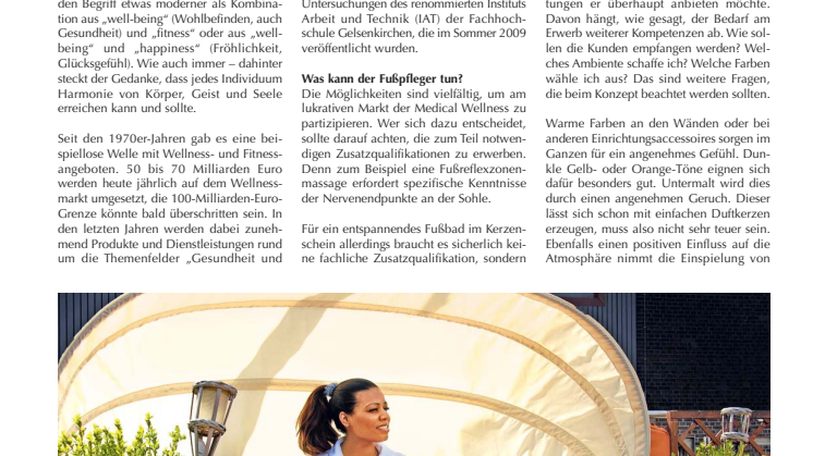 Wellness in der Fußpflege: die Praxisgestaltung - Flair für Körper und Seele
