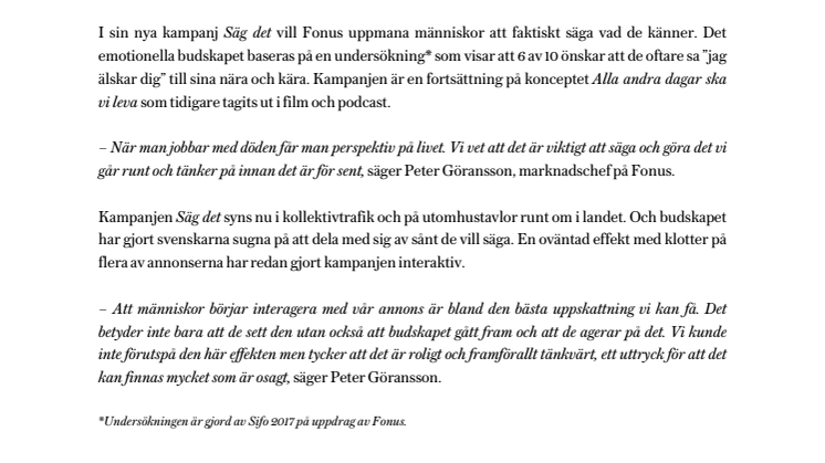 Oväntad interaktiv effekt på Fonus senaste kampanj