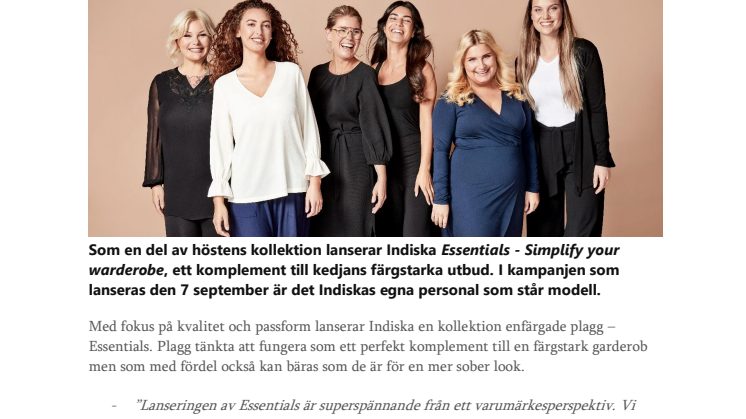 Indiska lanserar Essentials-kollektion med personalen i fokus