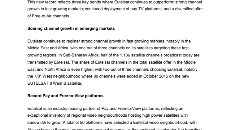 Eutelsat hits new milestone of 6,000 TV channels  