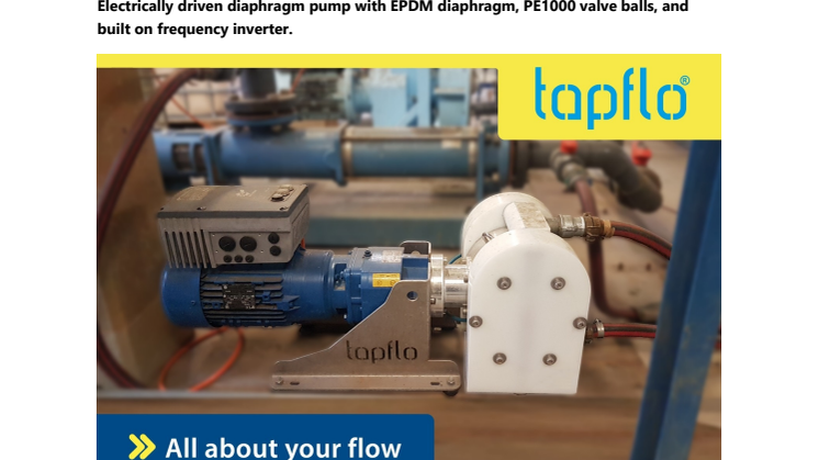 Electrically Operated Double Diaphragm Pumps (EODD) - Actual Applications