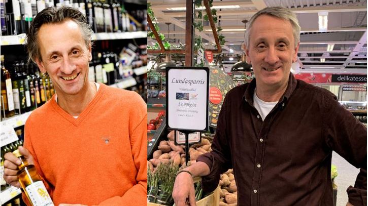Stefan och Michal Wieloch, två ICA-handlare som tycker att det är viktigt att hjälpa de lokala producenterna.