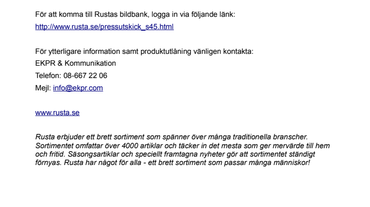 Mot ljusare tider med Rusta