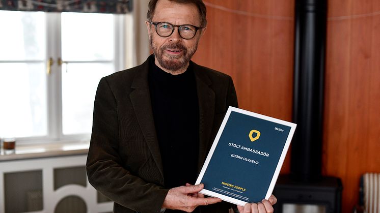 Björn Ulvaeus -stolt ambassadör för Missing People. Foto: Urban Andersson