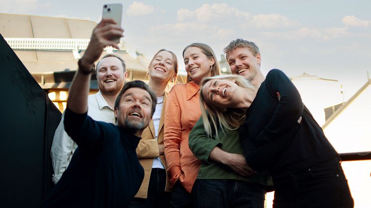 Bild på nyrekryteringar anr+1: från vänster Leo Nordström, Linus Almqvist, Josefin Inge, Alice Abrahamsson, Maria von Holst, Carl Almquist
