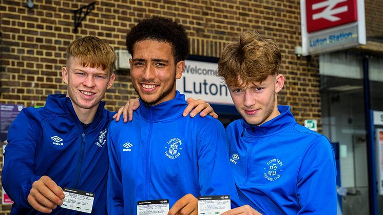 Luton Town FC academy players score free rail passes