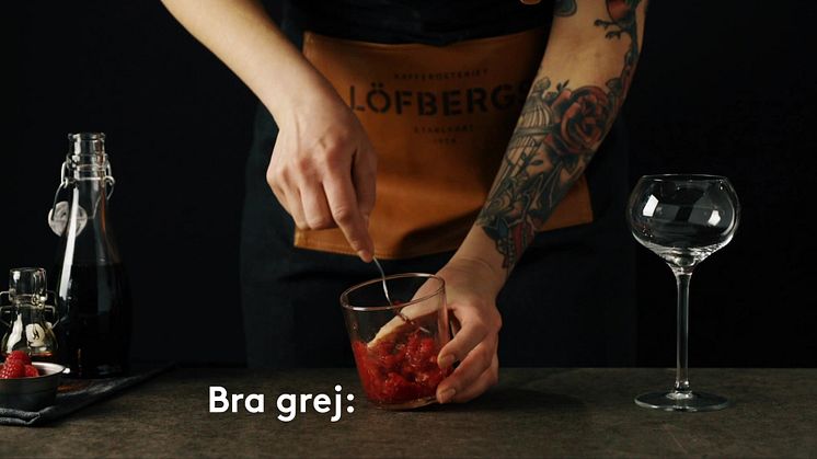 Kaffebellini med hallon och lakrits