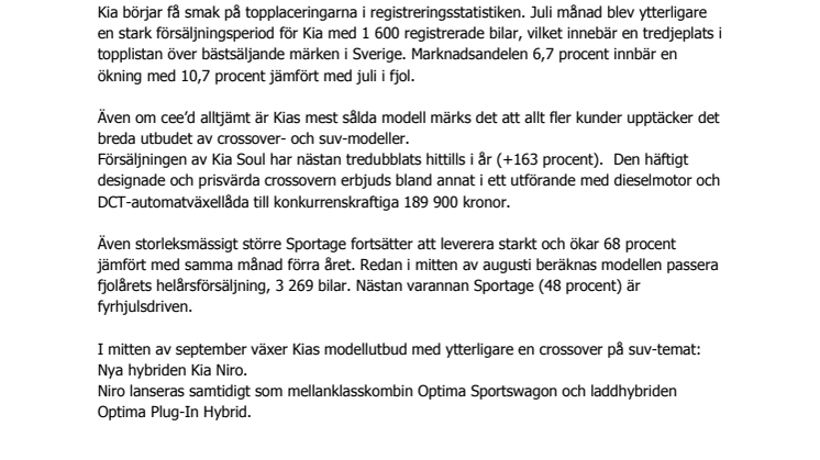 Het Kia-sommar: Trea i Sverige i juli