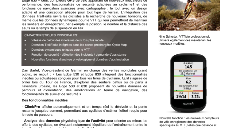 Edge 530 et Edge 830 : deux nouveaux compteurs GPS vélo de Garmin, dotés de nouvelles fonctions de cartographie et de sécurité avancées, enrichis d’indicateurs de performance.