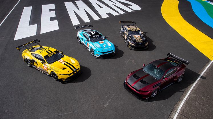 Mustang GT3 och GTD vid Le Mans 24 timmars 
