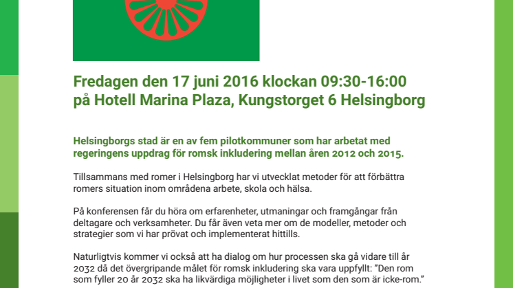 Vi är på drom – vi är på väg - slut- och spridningskonferens för romsk inkludering