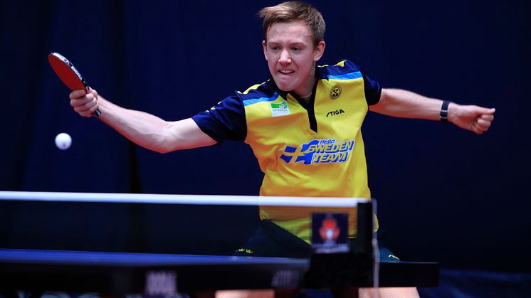 Landslagsspelaren Elias Ranefur är en av åtta spelare som gör upp i den första deltävlingen av Pro Series. Foto: ITTF