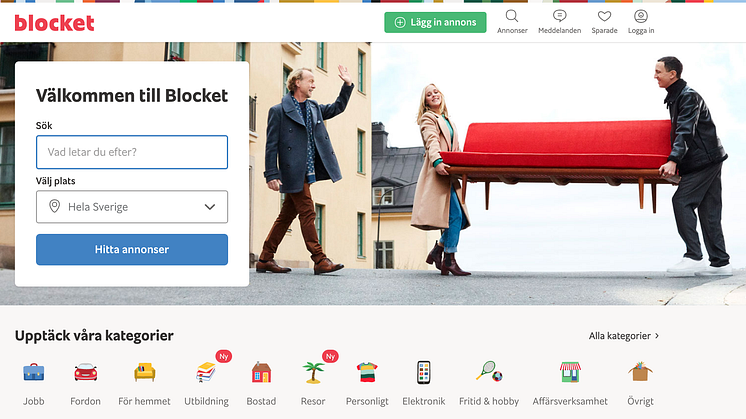 Blockets nya hemsida