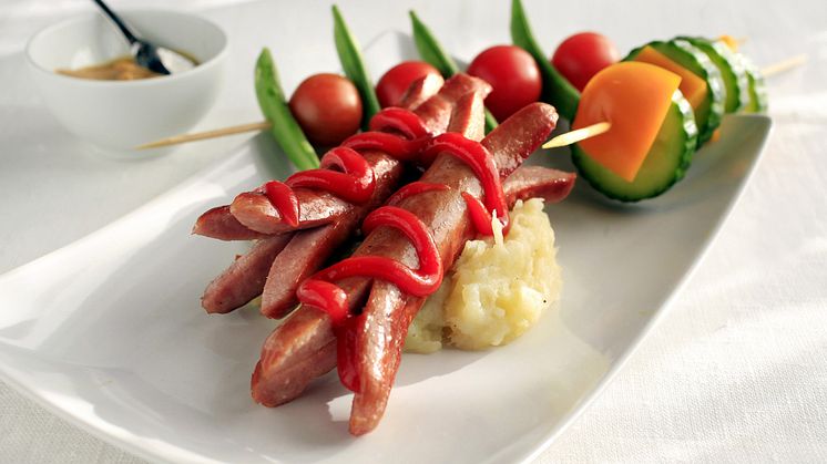 Det er helt ok med pølser til middag så lenge man serverer grønnsaker ved siden av. 