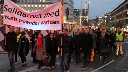 Många visade solidaritet med utsatta troende – se webbtv från opinionsmötet