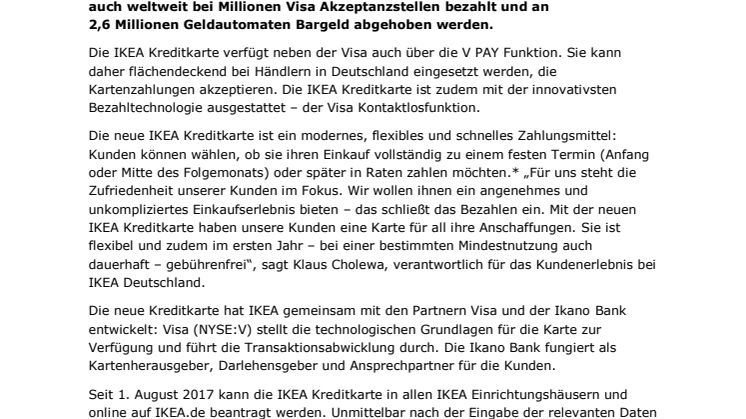 IKEA bietet seinen Kunden erstmals eine Kreditkarte an 