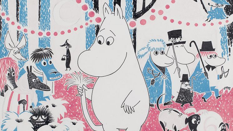 Tove Jansson, skiss till serieomslag. ©️Moomin Characters™