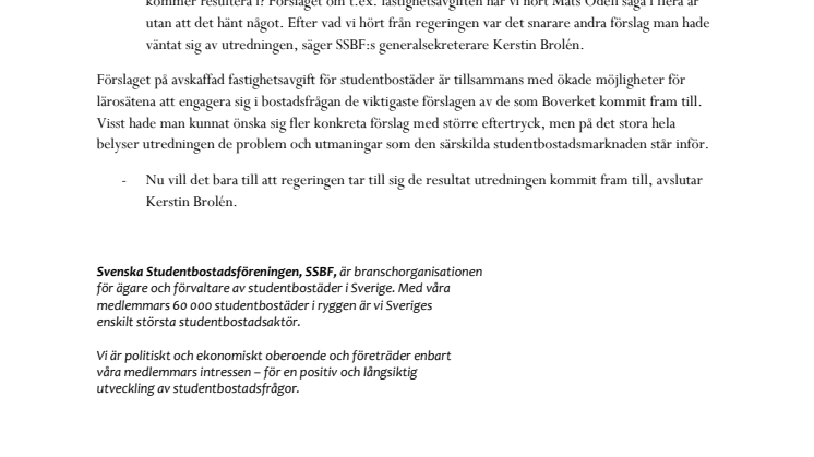 Bra förslag för landets studentbostäder