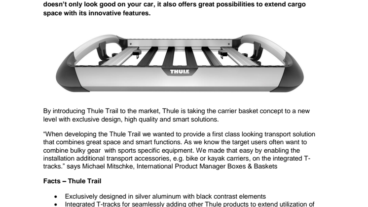 Thule is taking the carrier basket concept to a new level