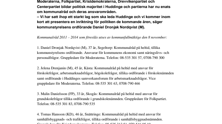 Huddinges kommunalråd klara