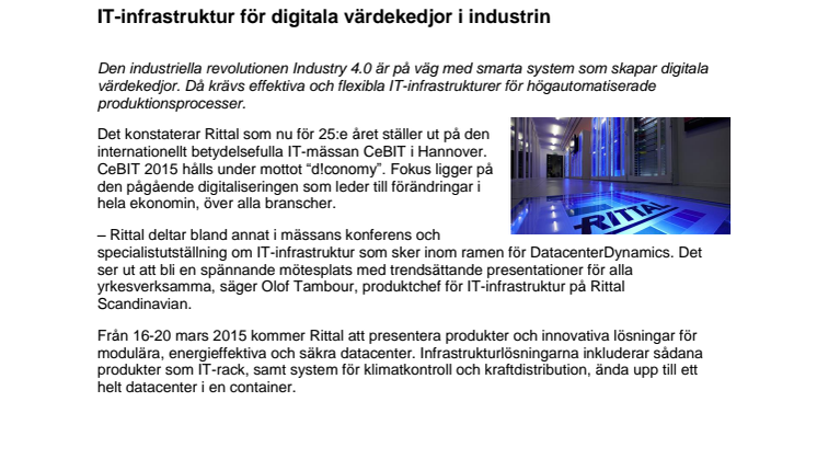 IT-infrastruktur för digitala värdekedjor i industrin