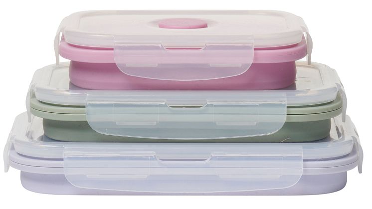 NYHET! Foldable Lunch box 3-pack Mixed colors Silicone 9,99 EUR.jpg